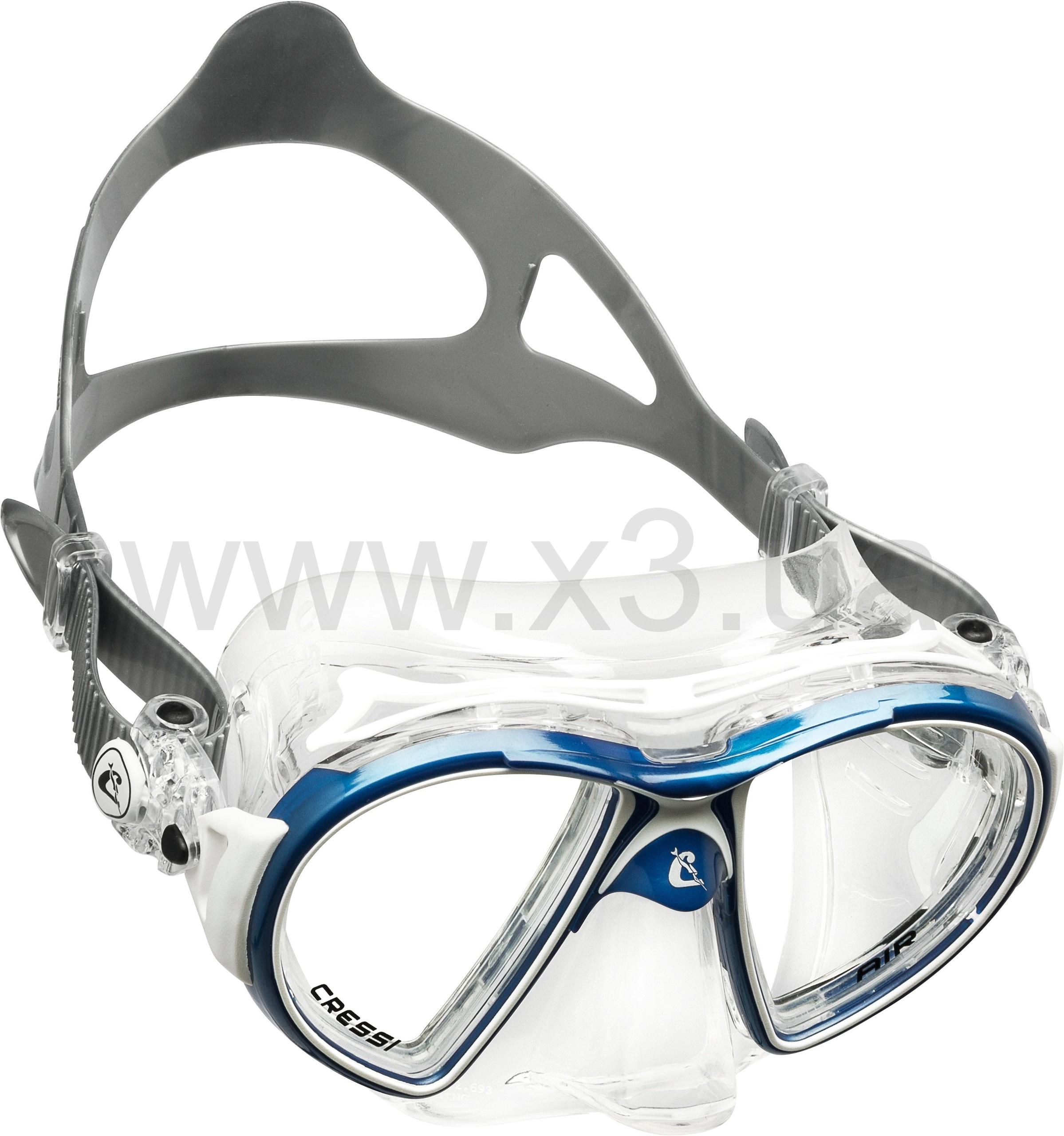 CRESSI SUB AIR MASK SIL CRYSTAL/FRAME BLACK BLUE