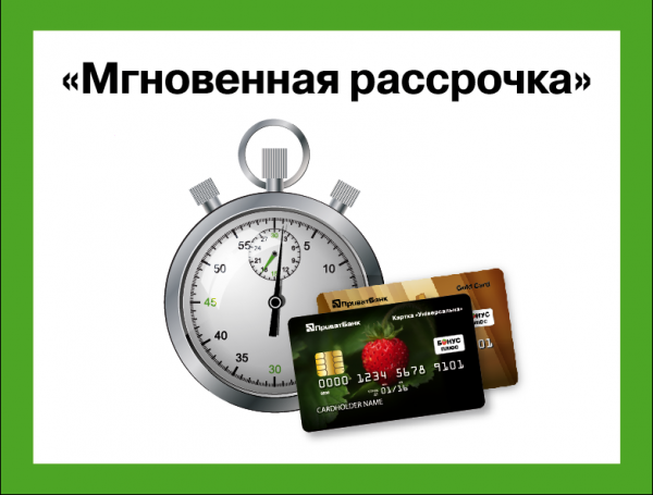 Мгновенный кредит Приват24