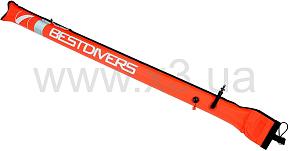 BEST DIVERS DECO BUOY WITH BC CONNECTION 135x12 cm 