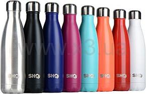 CRESSI SUB WATER BOTTLE H20 St.STEEL DOUBLE WALL BLUE 500 ML