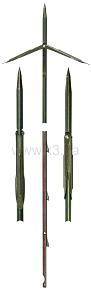 DEVOTO SUB Double barb Ergot Tahitian diam. 6,5 mm. lenght 75 cm.