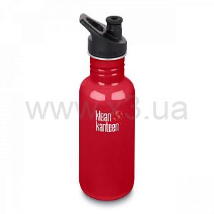 KLEAN KANTEEN  Спортивная бутылка для воды Classic Sport Cap Mineral Red 532 мл