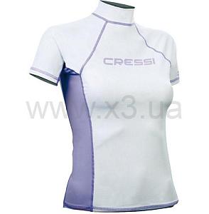 CRESSI SUB Рашгард с короткими рукавами, женский WHITE LILAC
