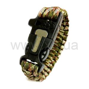 TRAMP Браслет выживания (свисток,огниво, 2м паракорда) камуфляж