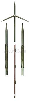 DEVOTO SUB Double barb Ergot Tahitian diam. 6,5 mm. lenght 82 cm.
