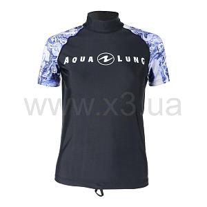 AQUALUNG RASH GUARD AQUA B/W (короткий рукав) женская 