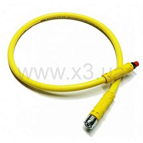 APEKS Шланг к октопусу среднего давления 3/8" желтый 100 см (RH113115)