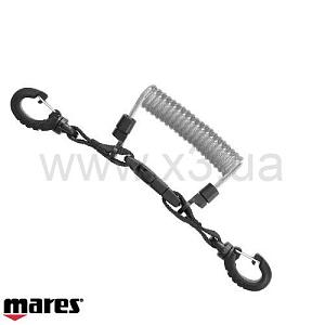MARES Спиральный тросик нерж. с карабином