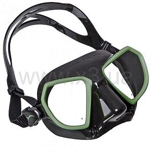 SALVIMAR NOAH BLACK-GREEN (двустёкольная, черный силикон, зелёное обрамление стёкол)