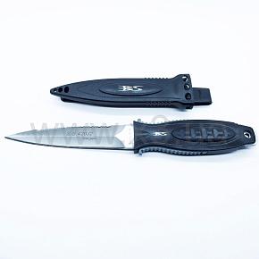 BS DIVER STINGER (420 J2 ss) нерж.сталь в ножнах с ремешками (для охоты)