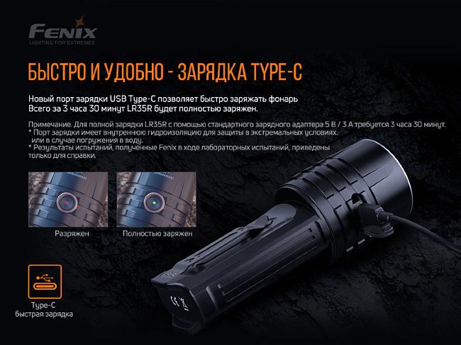 Новый сверхъяркий фонарь FENIX LR35R