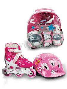 СК COMBO JET PINK (комплект шлем+ролики+защита)