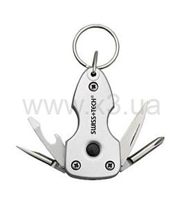 SWISS+TECH 7-in-1 Key Ring Multi-Tool Silver