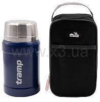 TRAMP Термос с широким горлом 0,8л в чехле UTRC-132-blue