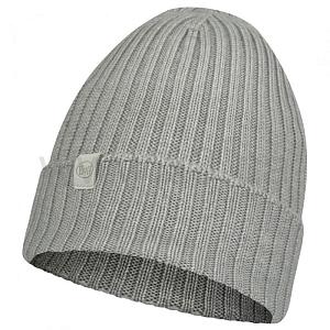 BUFF MERINO WOOL KNITTED HAT NORVAL light grey