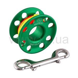 APEKS Шпуля с карабином и линем 30мм (зеленая)