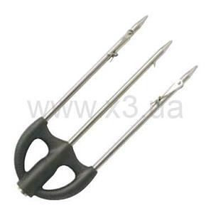 SALVIMAR Насадка трёхзубая нержавеющая, 2 флажка на нейлоне