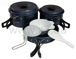 TRAMP Набор посуды анод.алюм. с антипригарным покрытием на 2-3 персоны (1,0+1,75)