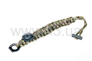 TRAMP Браслет выживания (кресало/огниво, 2м паракорда) камуфляж