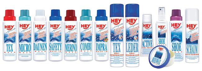 HEY-SPORT идеальные средства для ухода за одеждой и обувью